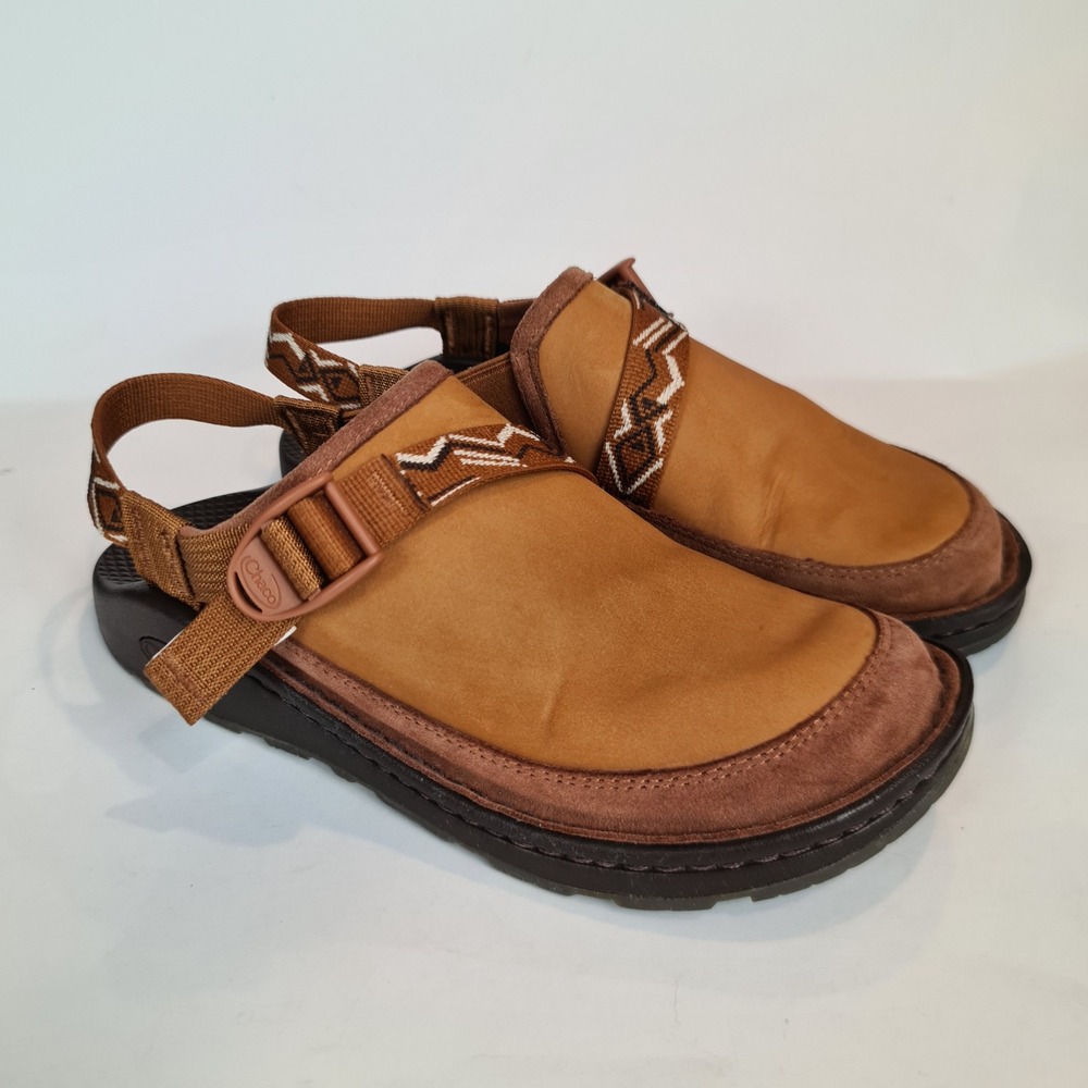 Chaco Canyon Suede Leather Clog Womens 9 Adjustable Strap Paddle Harvest Comfort